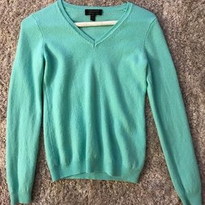 Blue Cashmere V-neck
